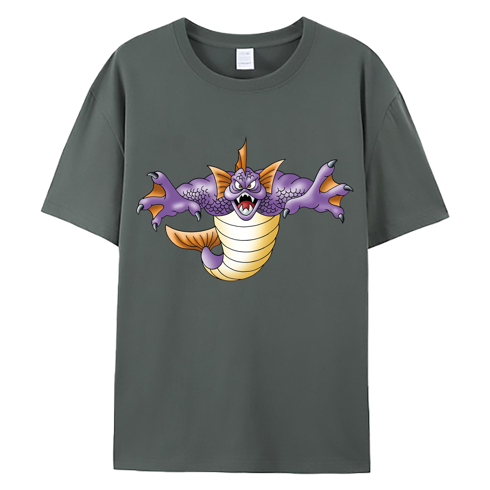 （画像用） ドラゴンクエスト Doragon Kuesuto Dragon Quest 綿100％ メンズ半袖Tシャツ｜肌触りやわらか＆通気性